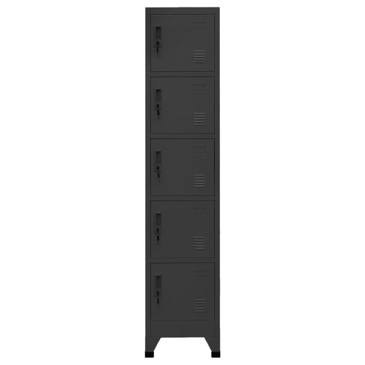 Armadietto con Serratura Antracite 38x45x180 cm in Acciaio | homemem39