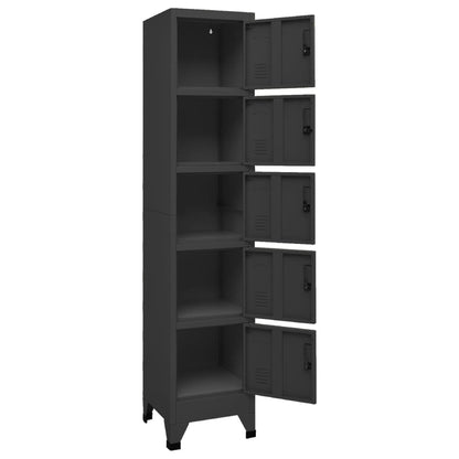 Armadietto con Serratura Antracite 38x45x180 cm in Acciaio | homemem39