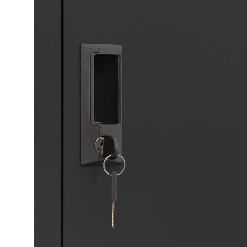 Armadietto con Serratura Antracite 38x45x180 cm in Acciaio | homemem39