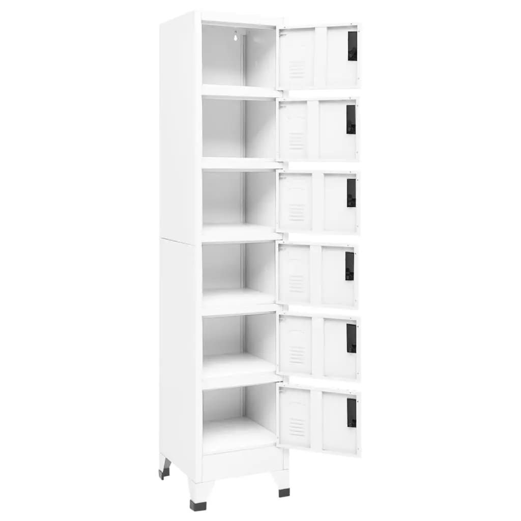 Armadietto con Serratura Bianco 38x40x180 cm in Acciaio | homemem39