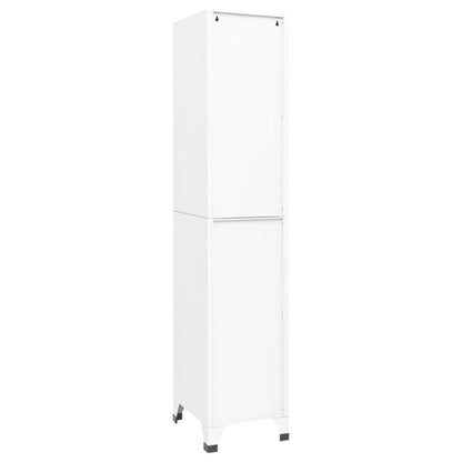 Armadietto con Serratura Bianco 38x40x180 cm in Acciaio | homemem39