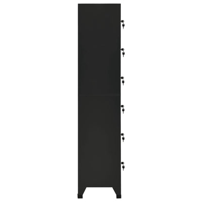 Armadietto con Serratura Nero 38x40x180 cm in Acciaio | homemem39