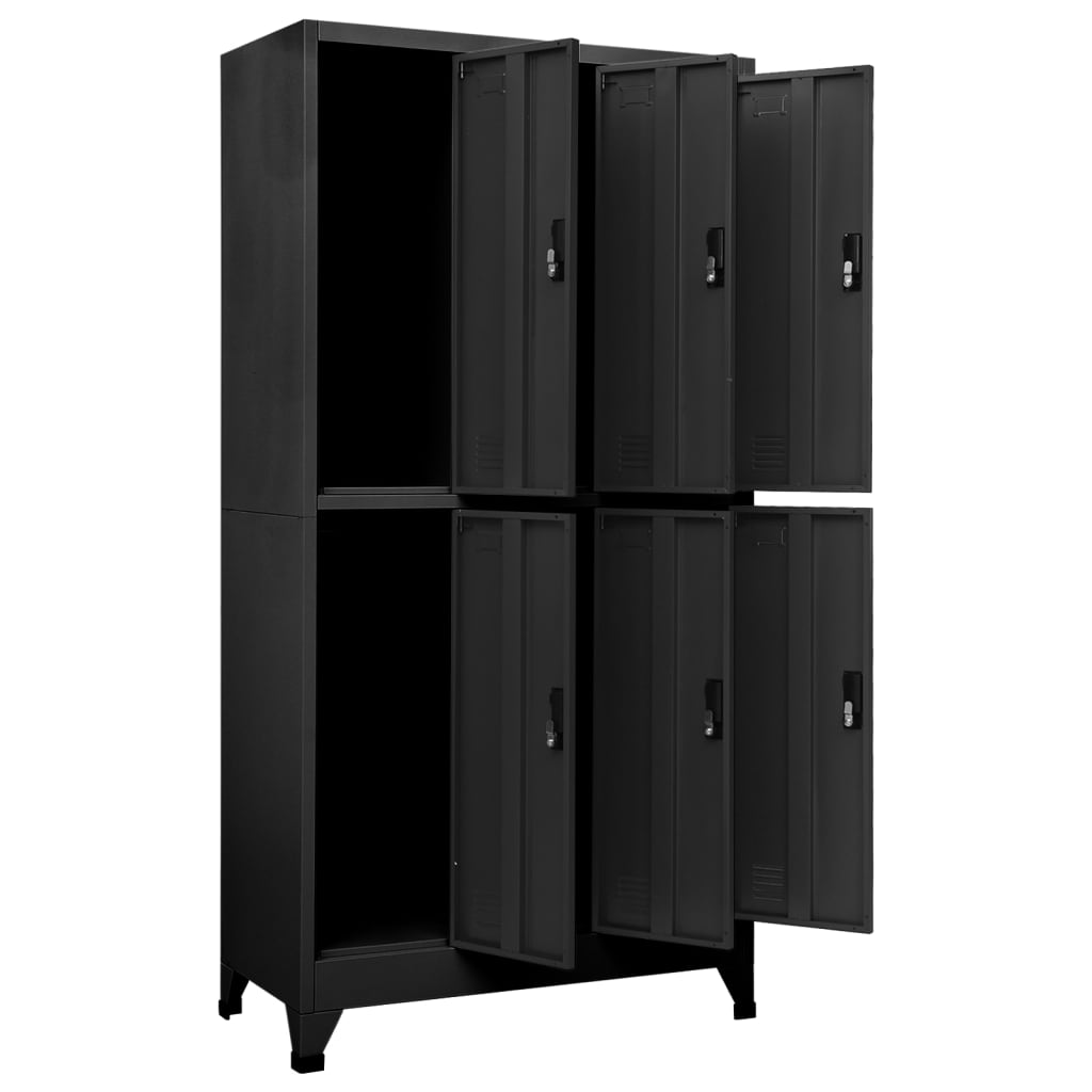 Armadietto con Serratura Antracite 90x45x180 cm in Acciaio | homemem39