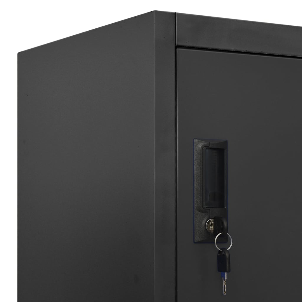 Armadietto con Serratura Antracite 90x45x180 cm in Acciaio | homemem39