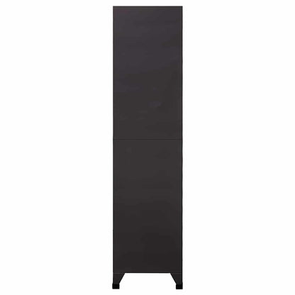 Armadietto con Serratura Antracite e Rosso 90x45x180cm Acciaio | homemem39