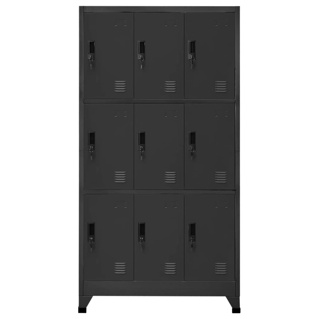 Armadietto con Serratura Antracite 90x45x180 cm in Acciaio | homemem39