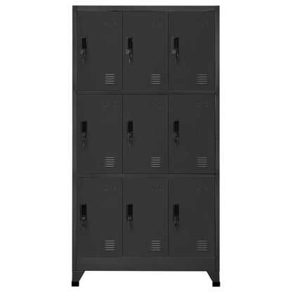 Armadietto con Serratura Antracite 90x45x180 cm in Acciaio | homemem39