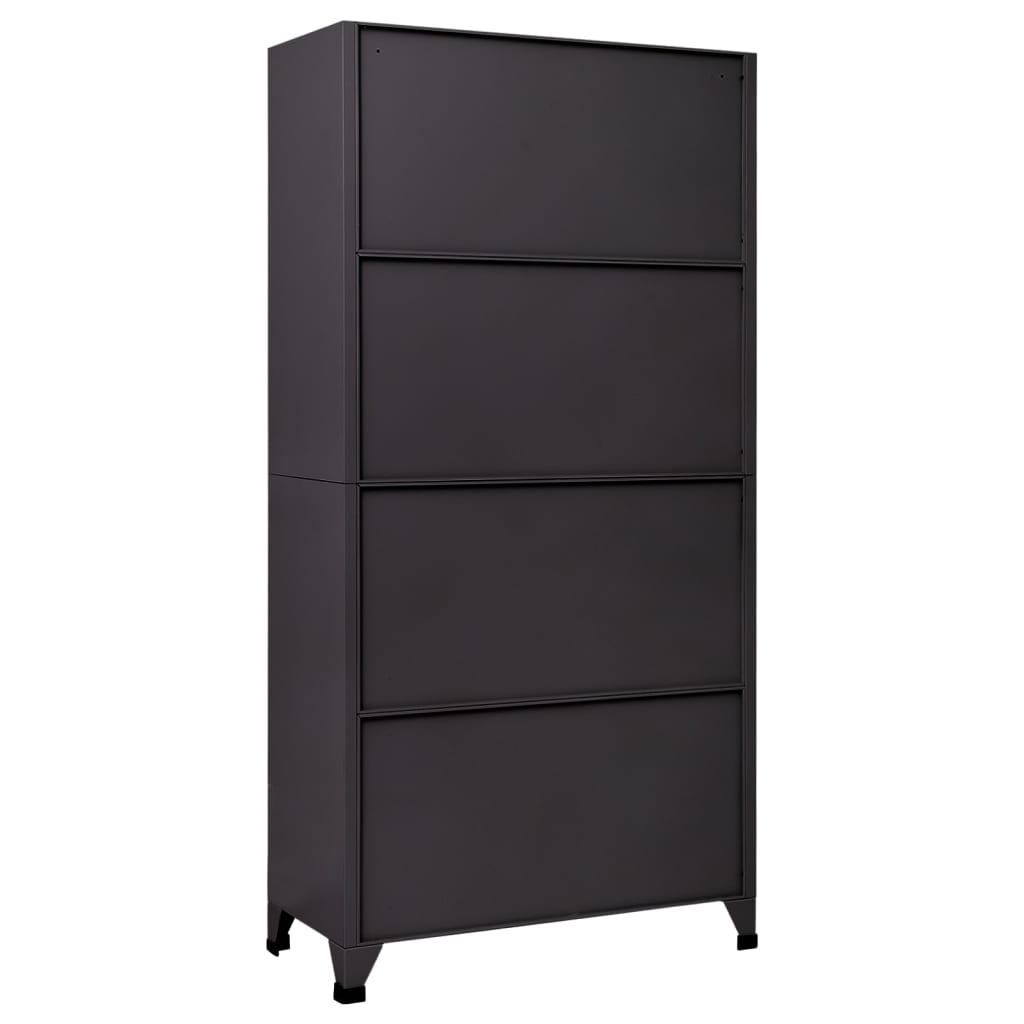 Armadietto con Serratura Antracite 90x45x180 cm in Acciaio | homemem39