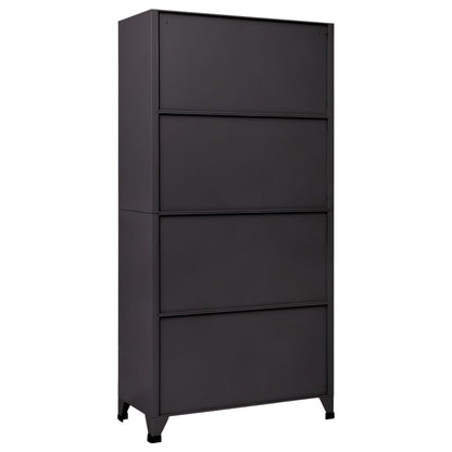 Armadietto con Serratura Antracite 90x45x180 cm in Acciaio | homemem39