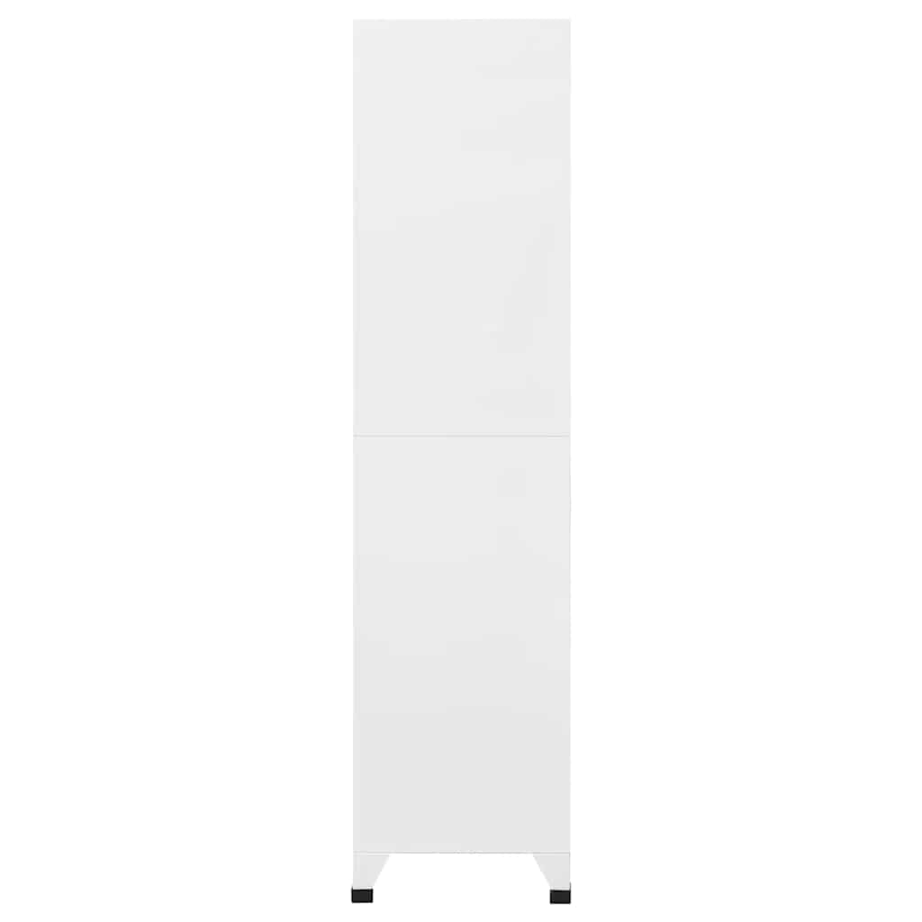 Armadietto con Serratura Grigio Chiaro 90x40x180 cm in Acciaio