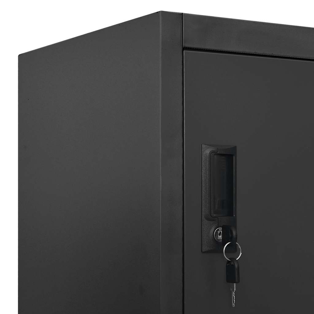 Armadietto con Serratura Antracite 90x40x180 cm in Acciaio | homemem39