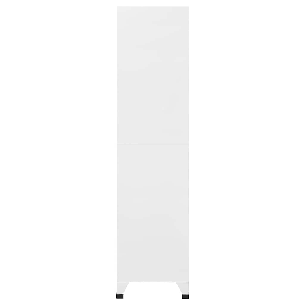 Armadietto con Chiave Grigio Chiaro e Scuro 90x40x180cm Acciaio