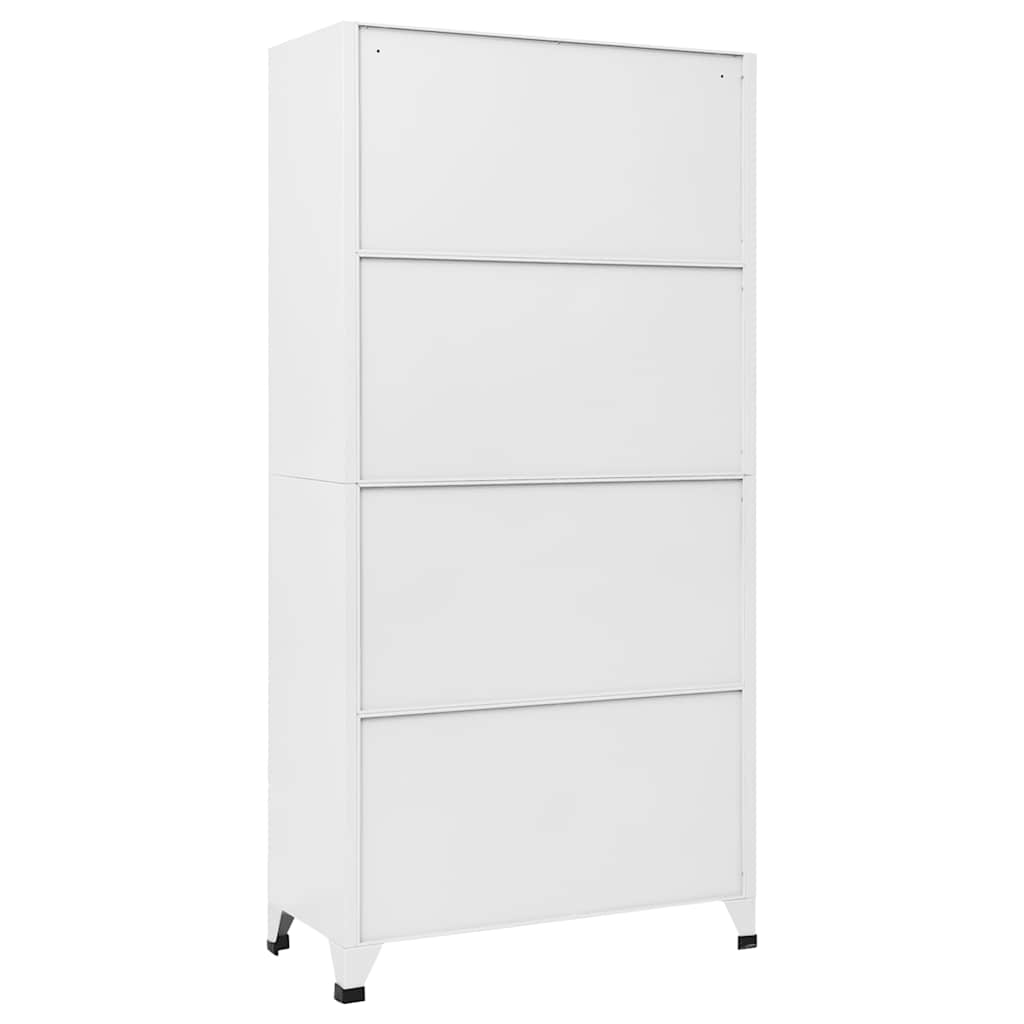 Armadietto con Chiave Grigio Chiaro e Scuro 90x40x180cm Acciaio | homemem39