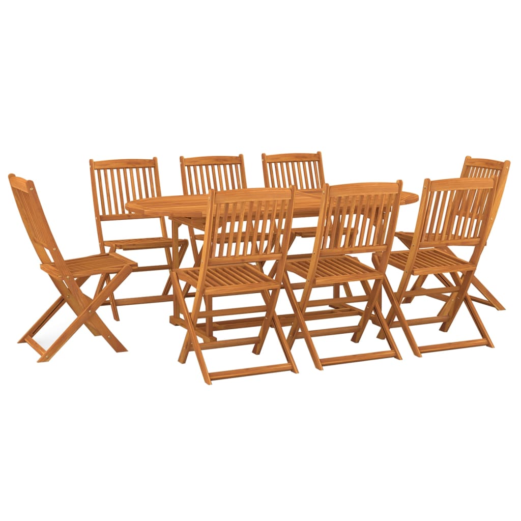 Set da Pranzo da Giardino 9pz 180x90x75cm Legno Massello Acacia - homemem39