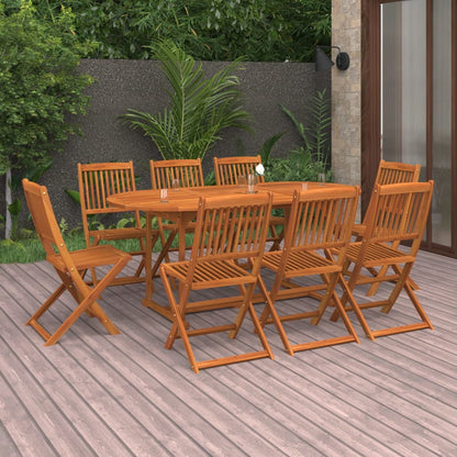 Set da Pranzo da Giardino 9pz 180x90x75cm Legno Massello Acacia - homemem39
