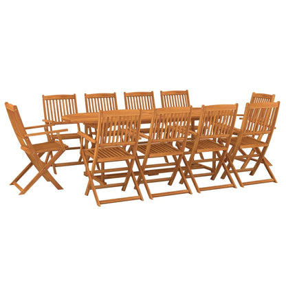 Set da Pranzo da Giardino 11 pz 220x90x75 cm Massello di Acacia - homemem39