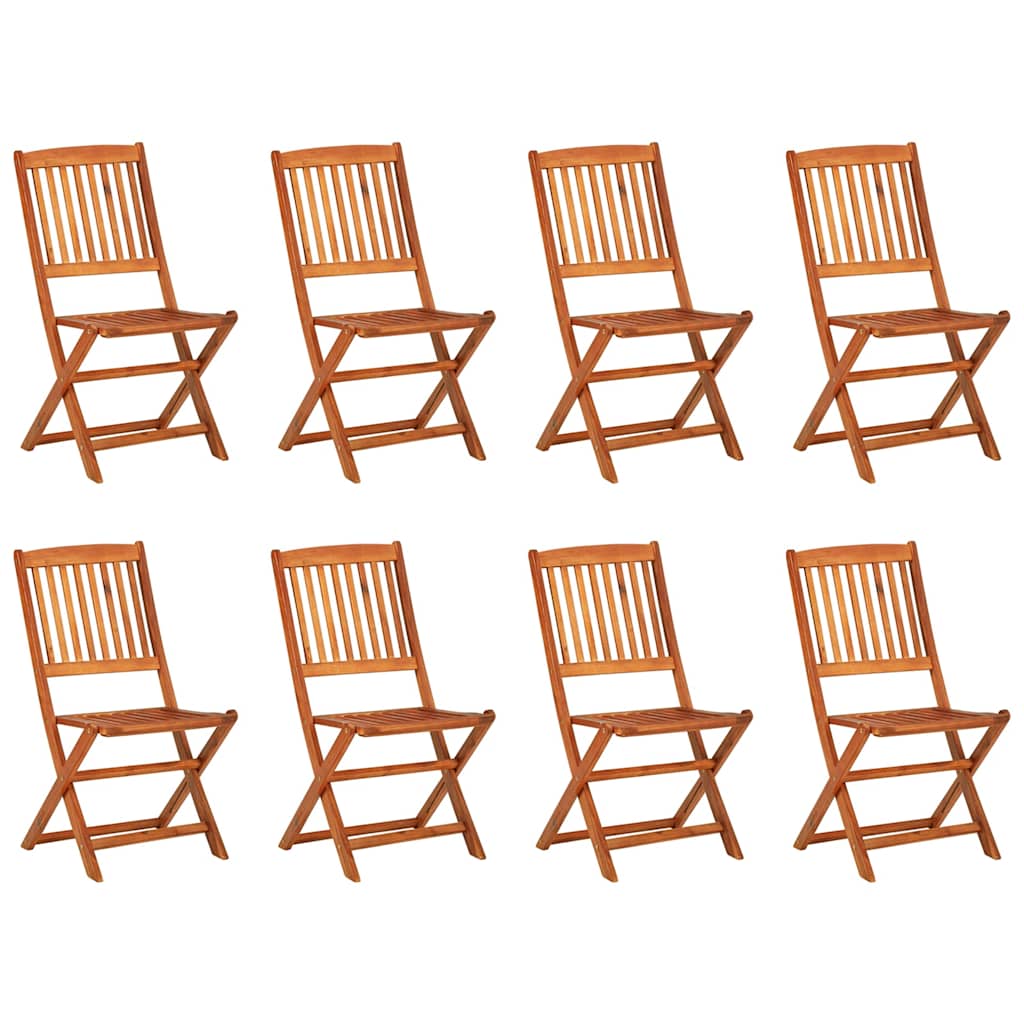 Set da Pranzo da Giardino 9 pz 220x90x75 cm Massello di Acacia