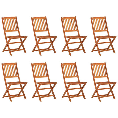 Set da Pranzo da Giardino 9 pz 220x90x75 cm Massello di Acacia