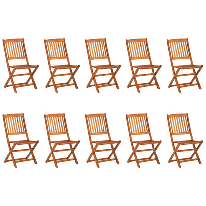 Set da Pranzo da Giardino 11 pz 220x90x75 cm Massello di Acacia