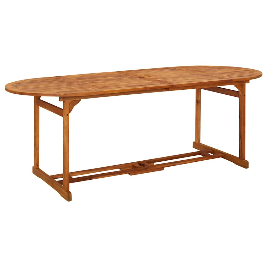 Set da Pranzo da Giardino 11 pz 220x90x75 cm Massello di Acacia