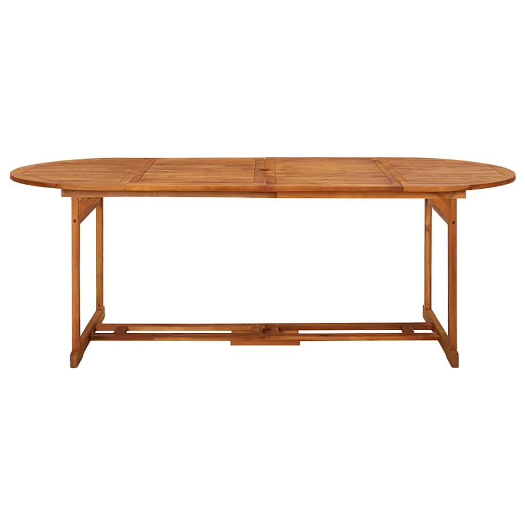 Set da Pranzo da Giardino 11 pz 220x90x75 cm Massello di Acacia