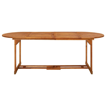 Set da Pranzo da Giardino 11 pz 220x90x75 cm Massello di Acacia