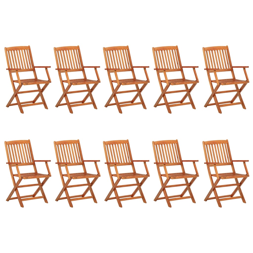 Set da Pranzo da Giardino 11 pz 280x90x75 cm Massello di Acacia - homemem39