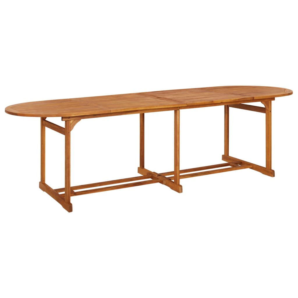 Set da Pranzo da Giardino 11 pz 280x90x75 cm Massello di Acacia - homemem39