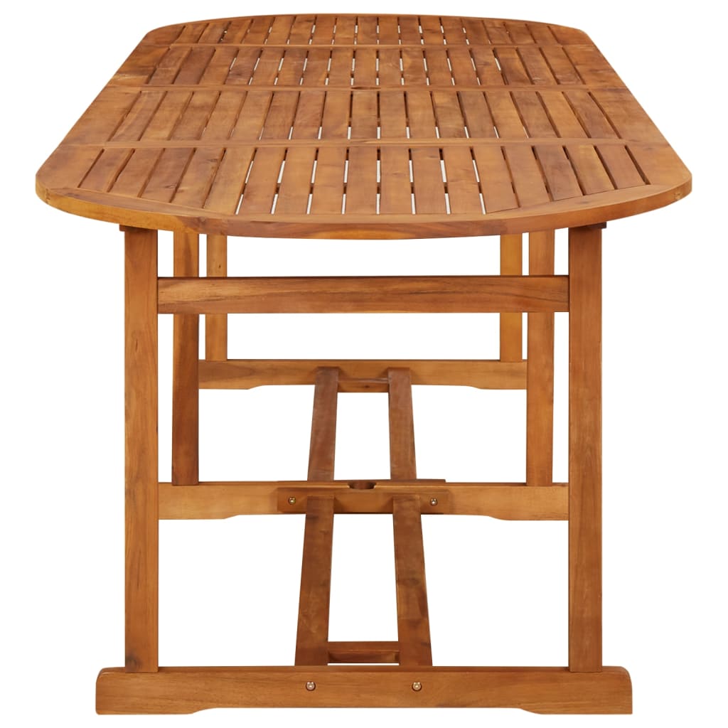 Set da Pranzo da Giardino 11 pz 280x90x75 cm Massello di Acacia - homemem39
