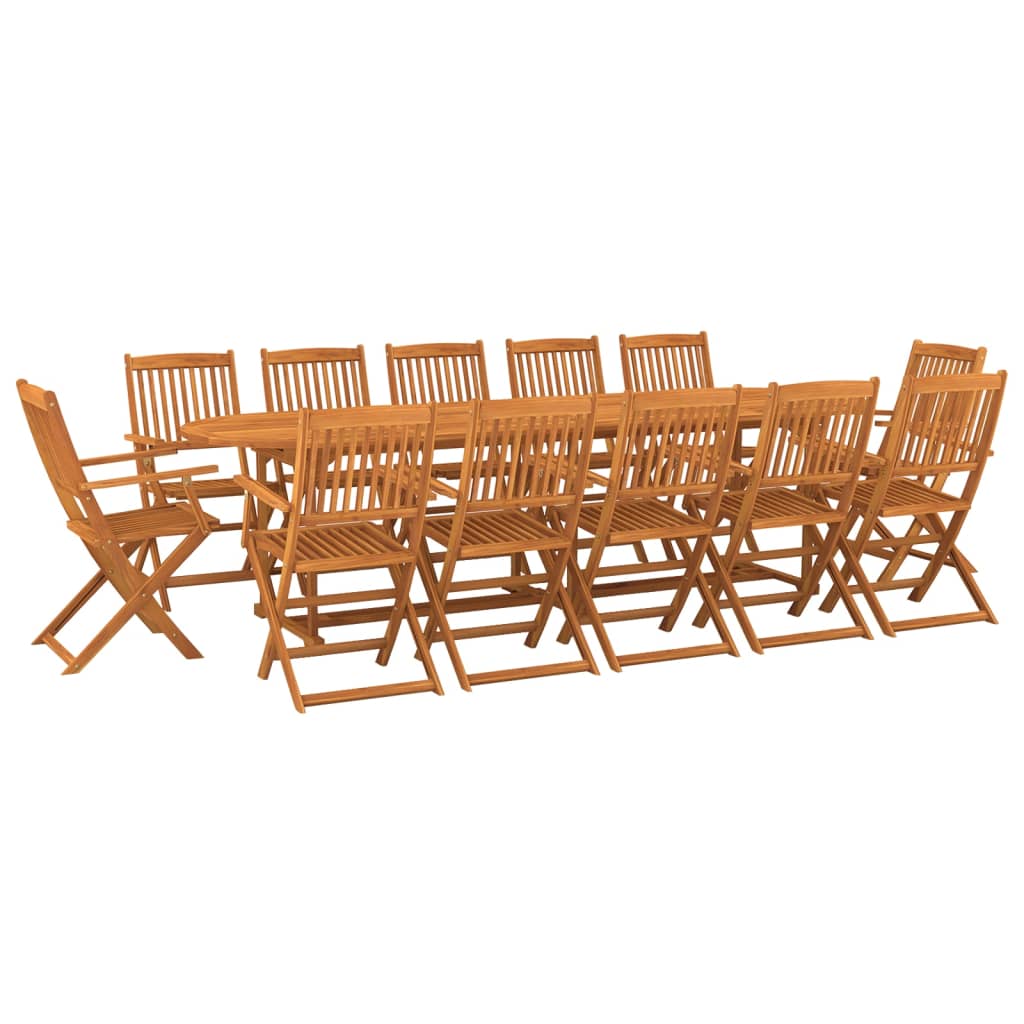 Set da Pranzo da Giardino 13 pz 280x90x75 cm Massello di Acacia - homemem39