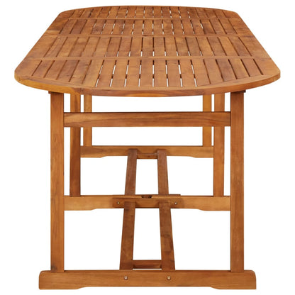 Set da Pranzo da Giardino 11 pz 280x90x75 cm Massello di Acacia - homemem39
