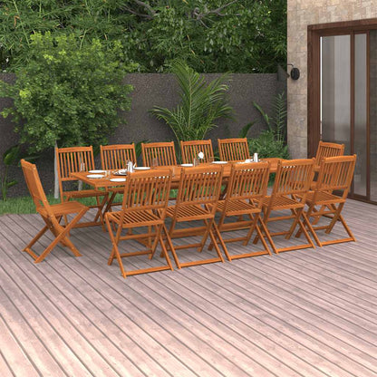 Set da Pranzo da Giardino 13 pz 280x90x75 cm Massello di Acacia | homemem39
