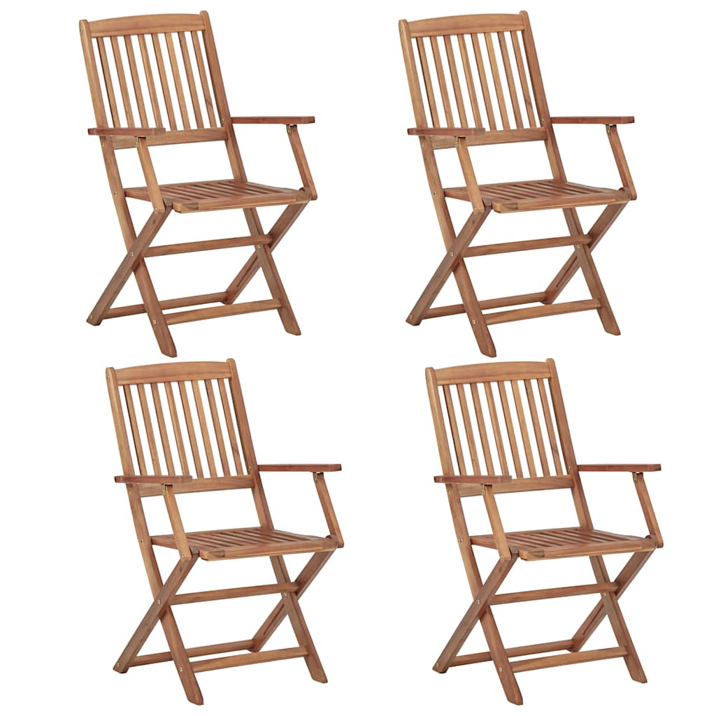 Set da Pranzo da Giardino 5 pz in Legno Massello di Acacia | homemem39