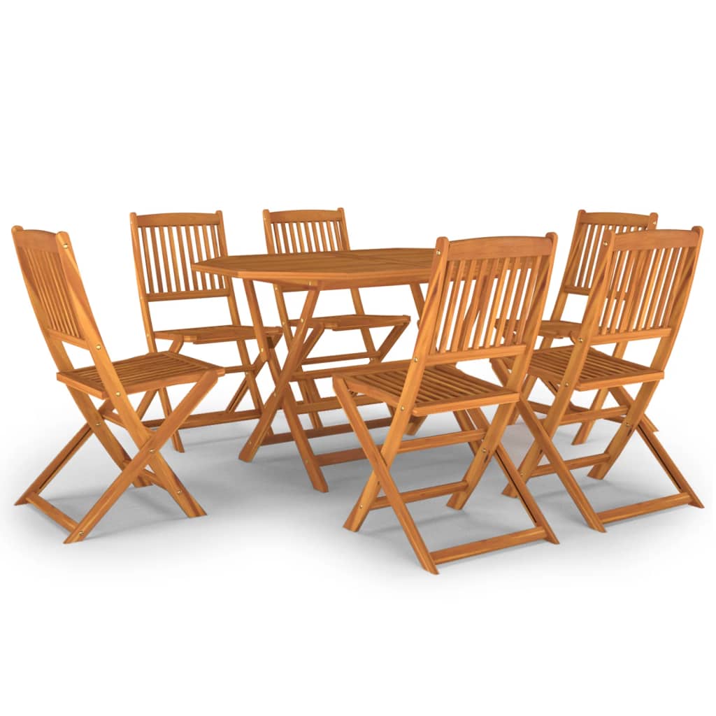 Set Mobili da Pranzo da Giardino 7 pz Legno Massello di Acacia | homemem39