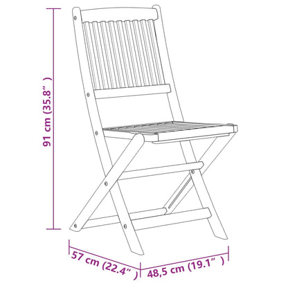 Set Mobili da Pranzo da Giardino 7 pz Legno Massello di Acacia | homemem39