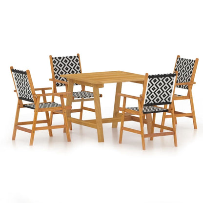Set Mobili da Pranzo per Giardino 5 pz Legno Massello di Acacia - homemem39