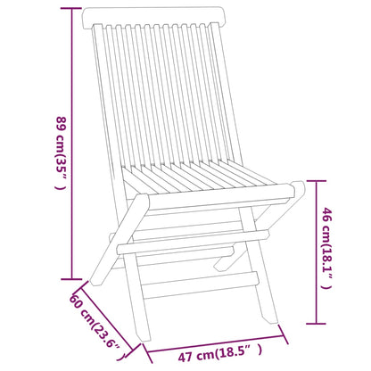 Set da Pranzo per Giardino 3 pz in Legno Massello di Teak