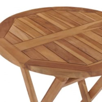 Set da Pranzo per Giardino 3 pz in Legno Massello di Teak