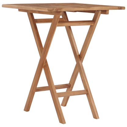 Set da Pranzo per Giardino 3 pz in Legno Massello di Teak