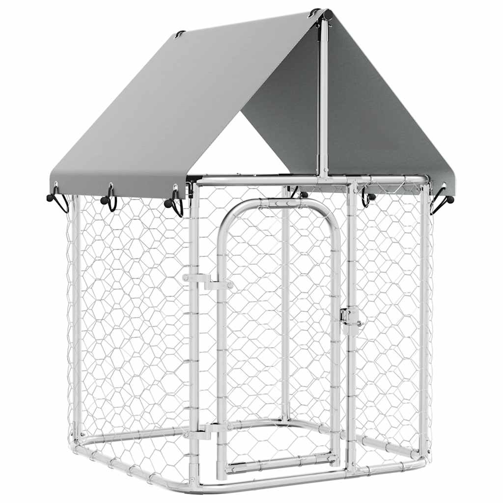 Gabbia per Cani da Esterno con Tetto 100x100x150 cm | homemem39