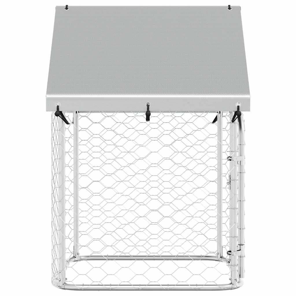 Gabbia per Cani da Esterno con Tetto 100x100x150 cm | homemem39