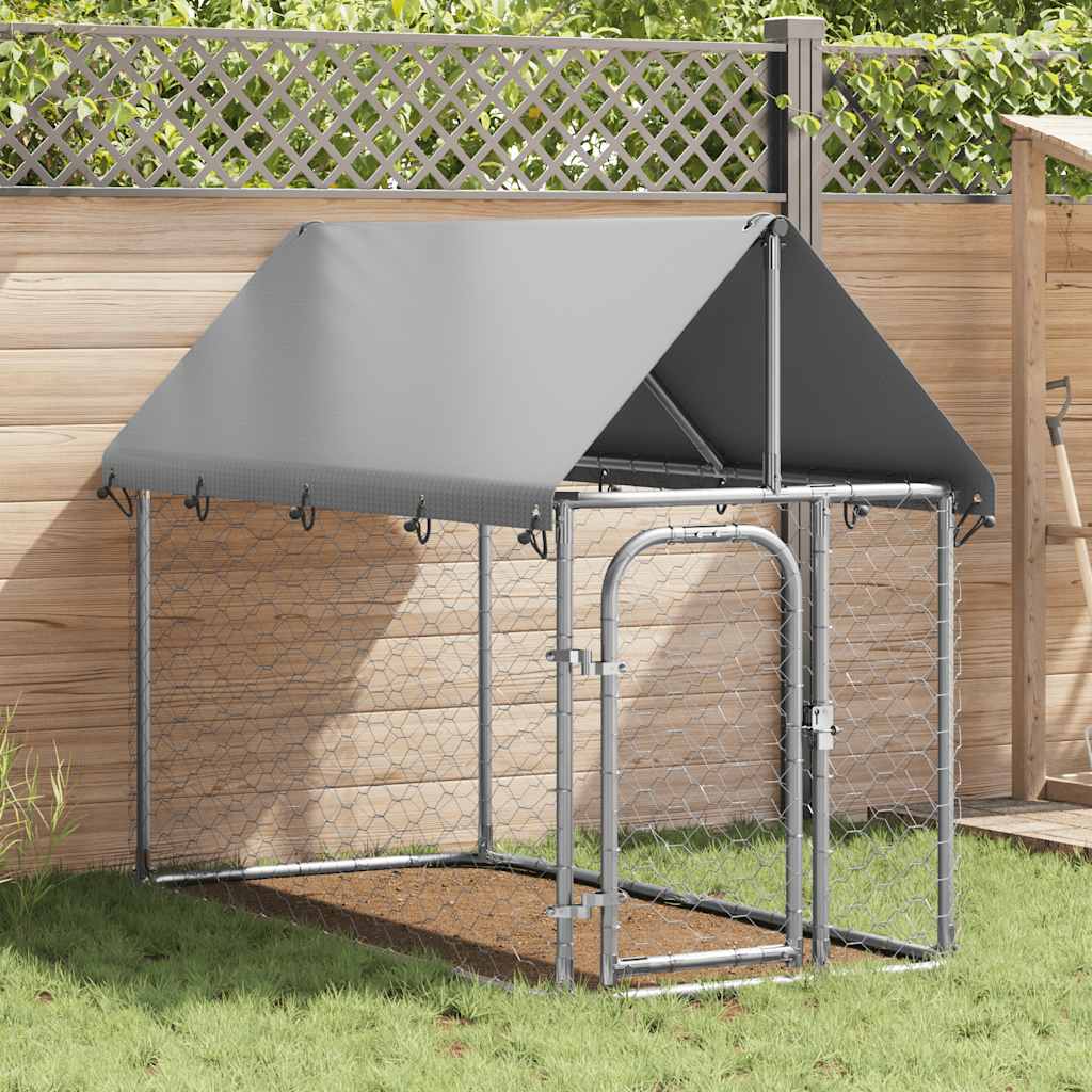 Gabbia per Cani da Esterno con Tetto 200x100x150 cm | homemem39