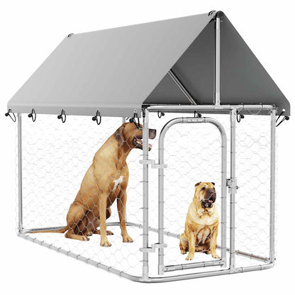 Gabbia per Cani da Esterno con Tetto 200x100x150 cm | homemem39