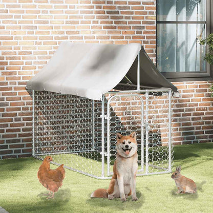 Gabbia per Cani da Esterno con Tetto 200x100x150 cm | homemem39