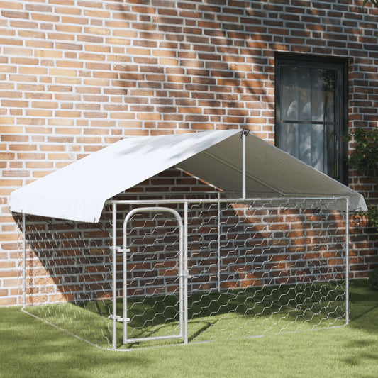 Outdoor Dog Cage with Roof 200x200x150 cm