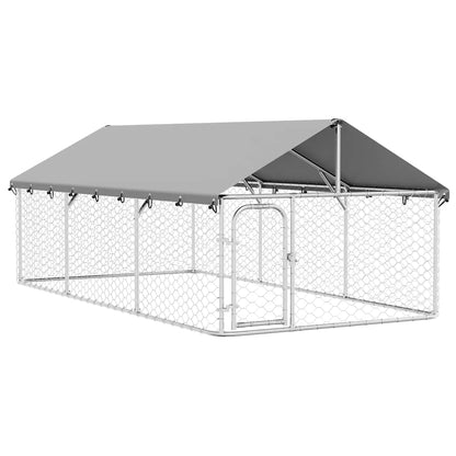 Gabbia per Cani da Esterno con Tetto 400x200x150 cm | homemem39