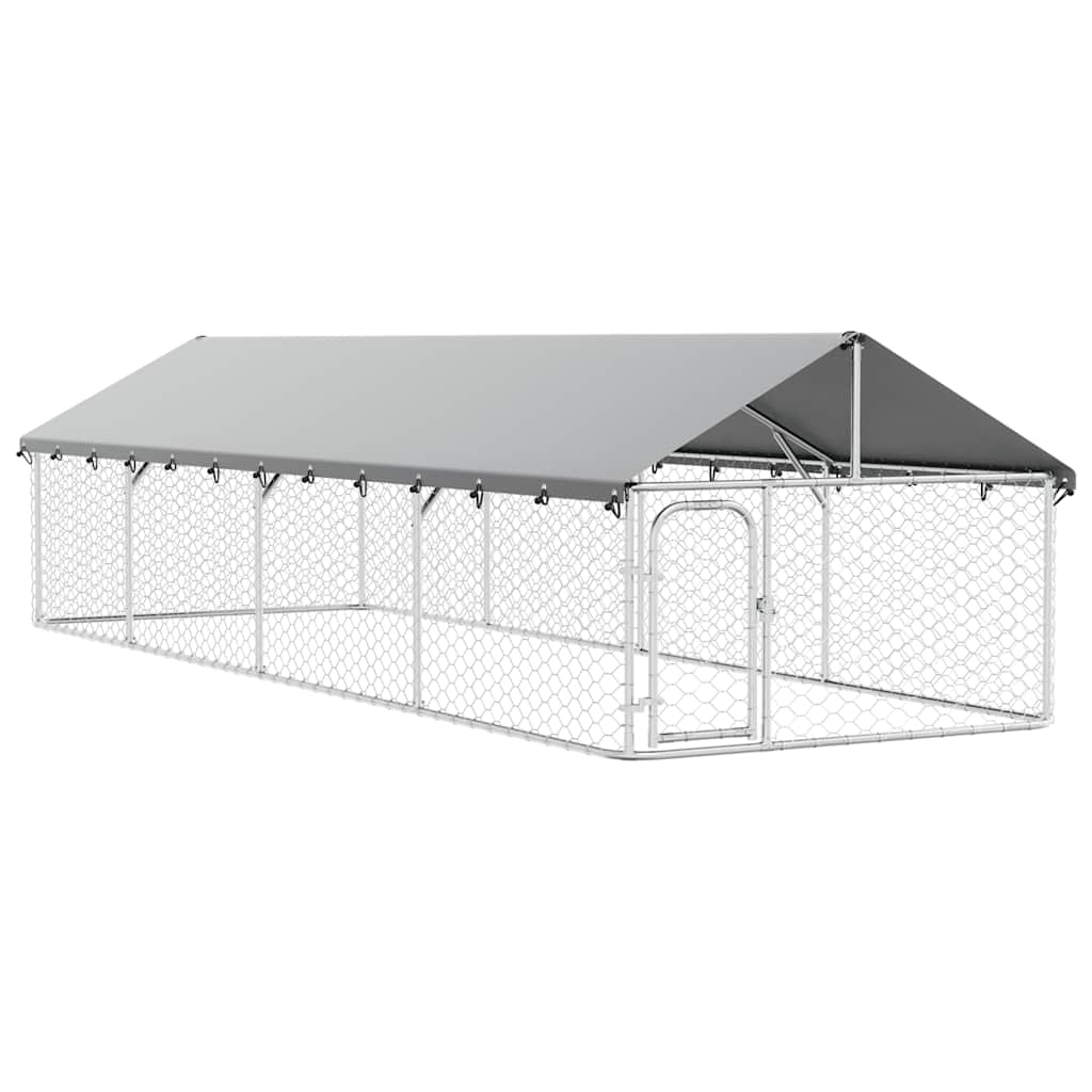 Gabbia per Cani da Esterno con Tetto 600x200x150 cm | homemem39