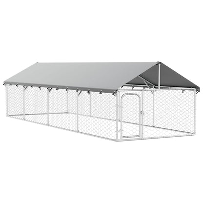 Gabbia per Cani da Esterno con Tetto 600x200x150 cm | homemem39