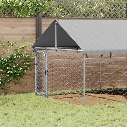 Gabbia per Cani da Esterno con Tetto 600x200x150 cm | homemem39