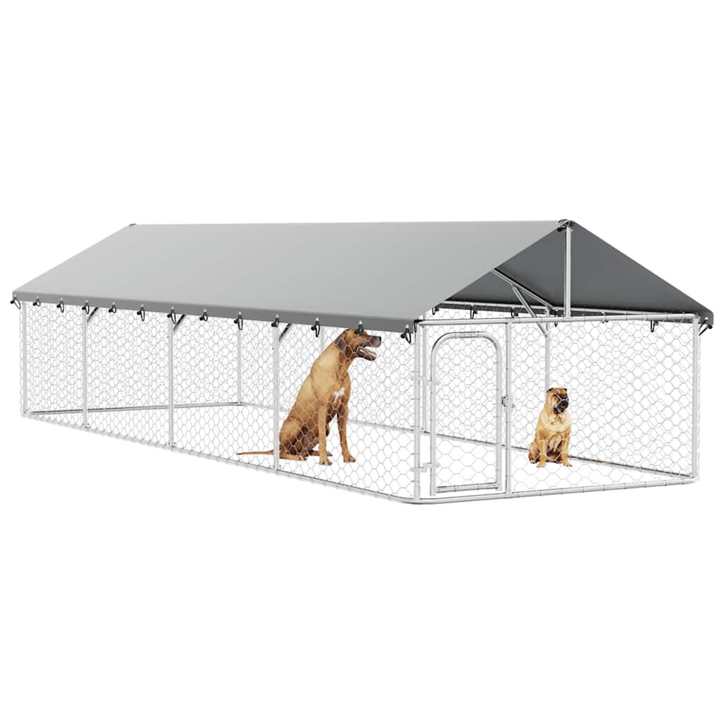 Gabbia per Cani da Esterno con Tetto 600x200x150 cm | homemem39